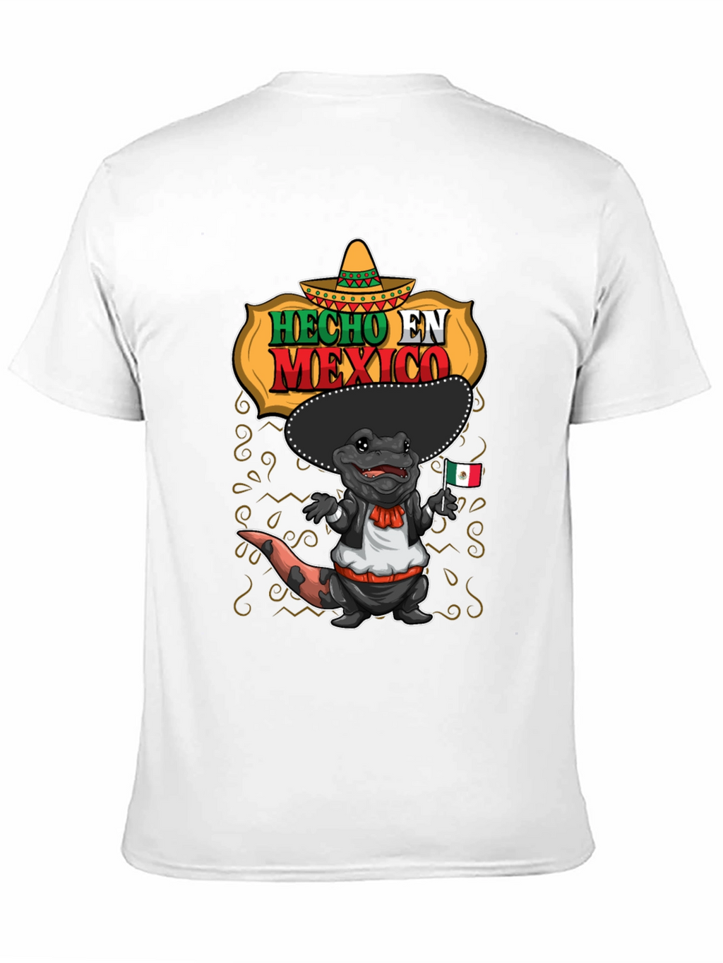 Camiseta Hecho en México con Ajolote Mariachi