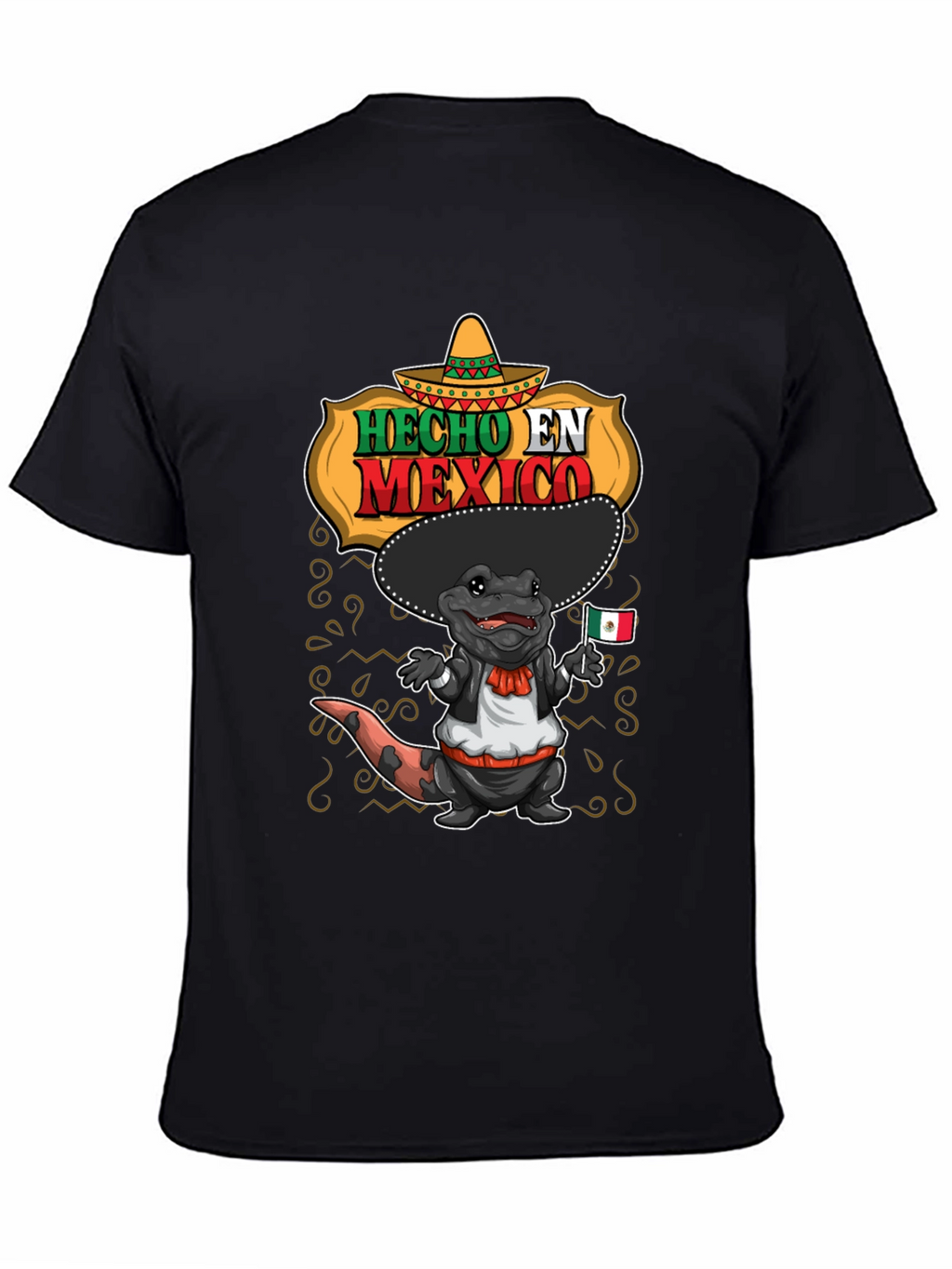 Camiseta Hecho en México con Ajolote Mariachi