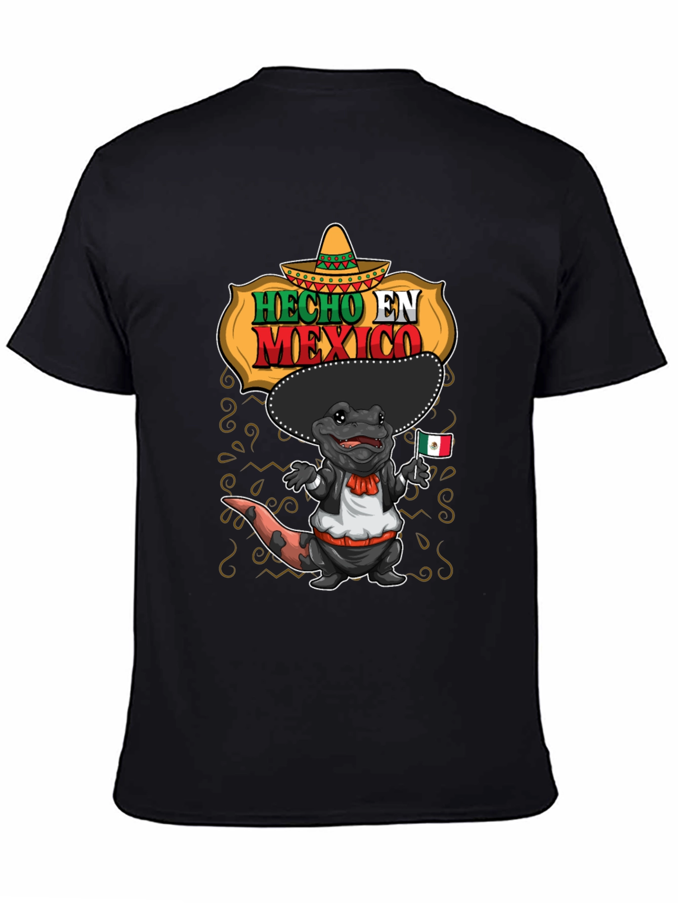 Camiseta Hecho en México con Ajolote Mariachi