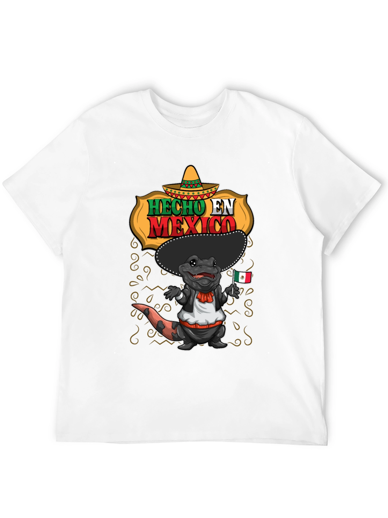 Camiseta Hecho en México con Ajolote Mariachi