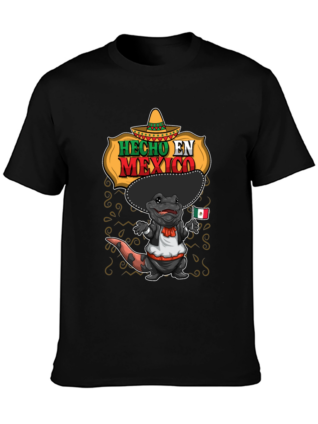 Camiseta Hecho en México con Ajolote Mariachi