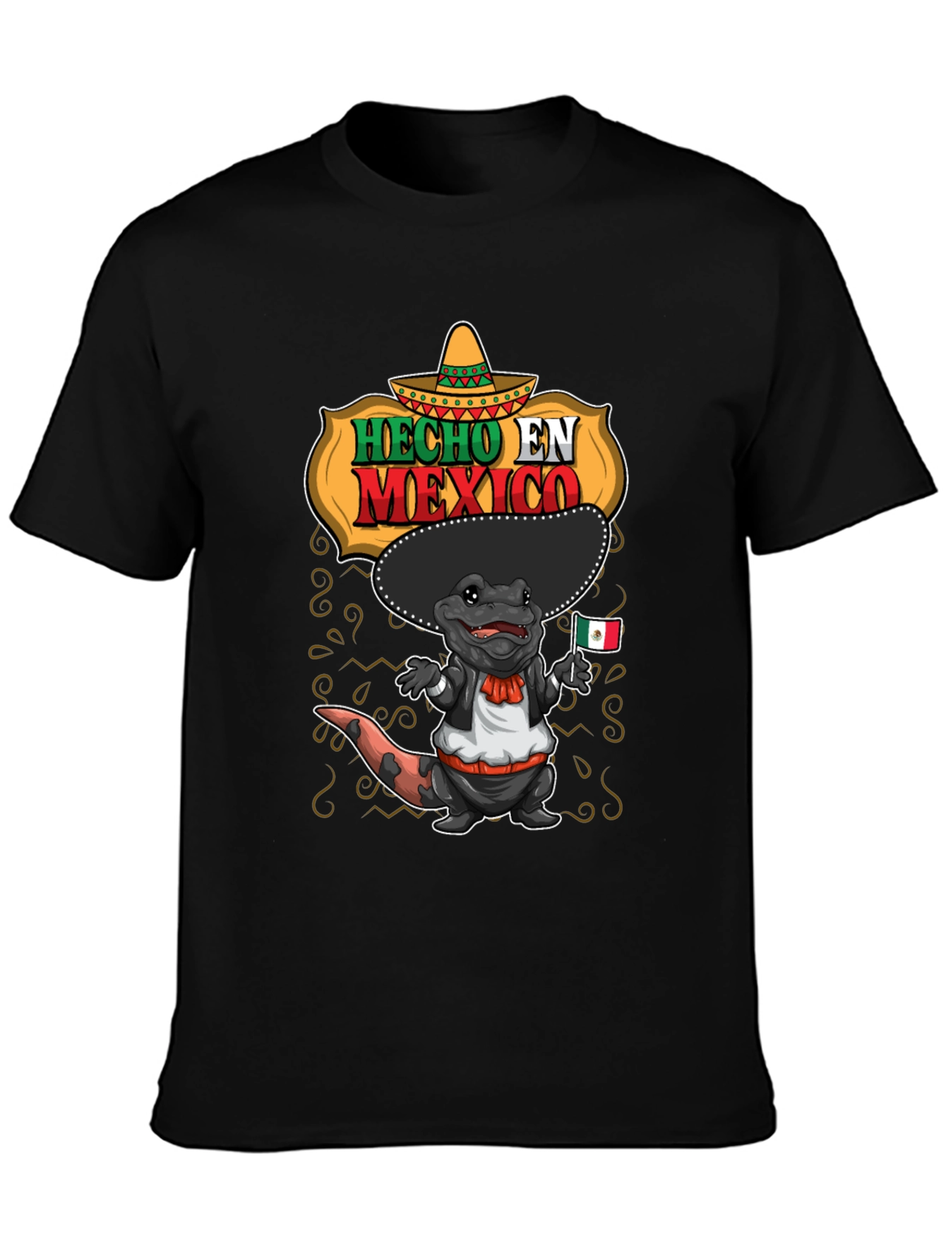 Camiseta Hecho en México con Ajolote Mariachi
