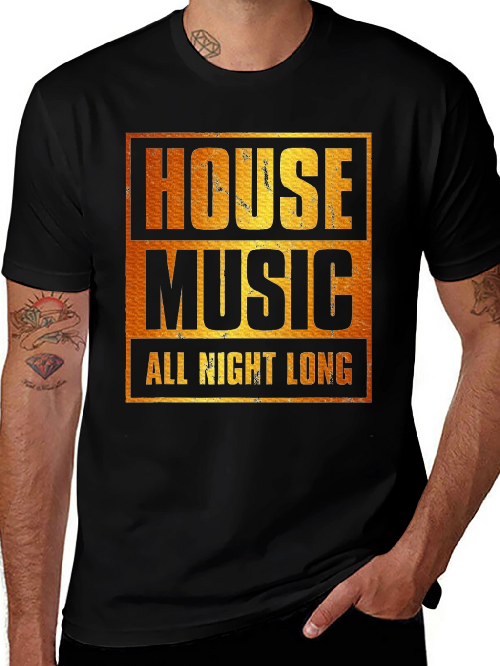 Camiseta House Music All Night Long