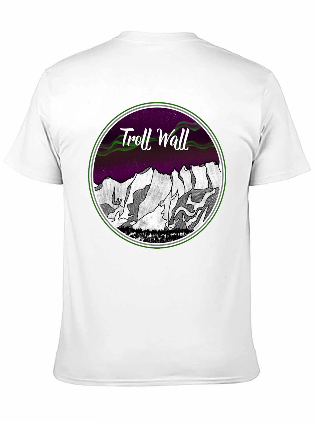 Camiseta Hombre Troll Wall Diseño Montaña
