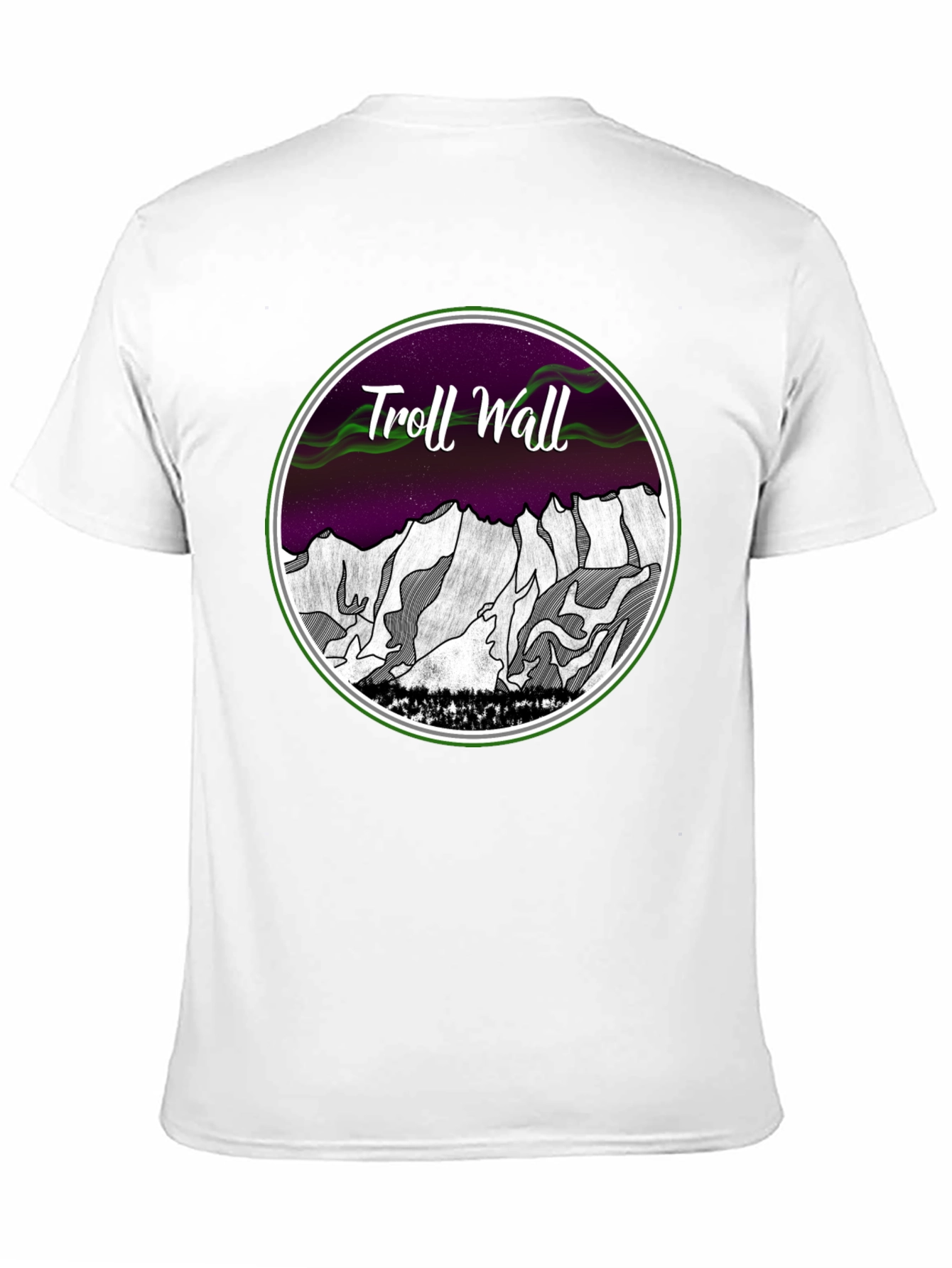 Camiseta Hombre Troll Wall Diseño Montaña
