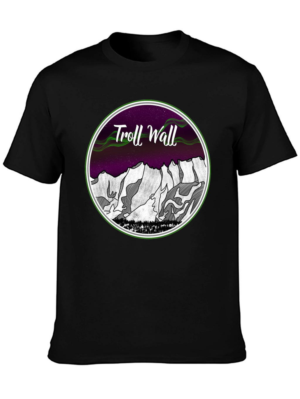 Camiseta Hombre Troll Wall Diseño Montaña