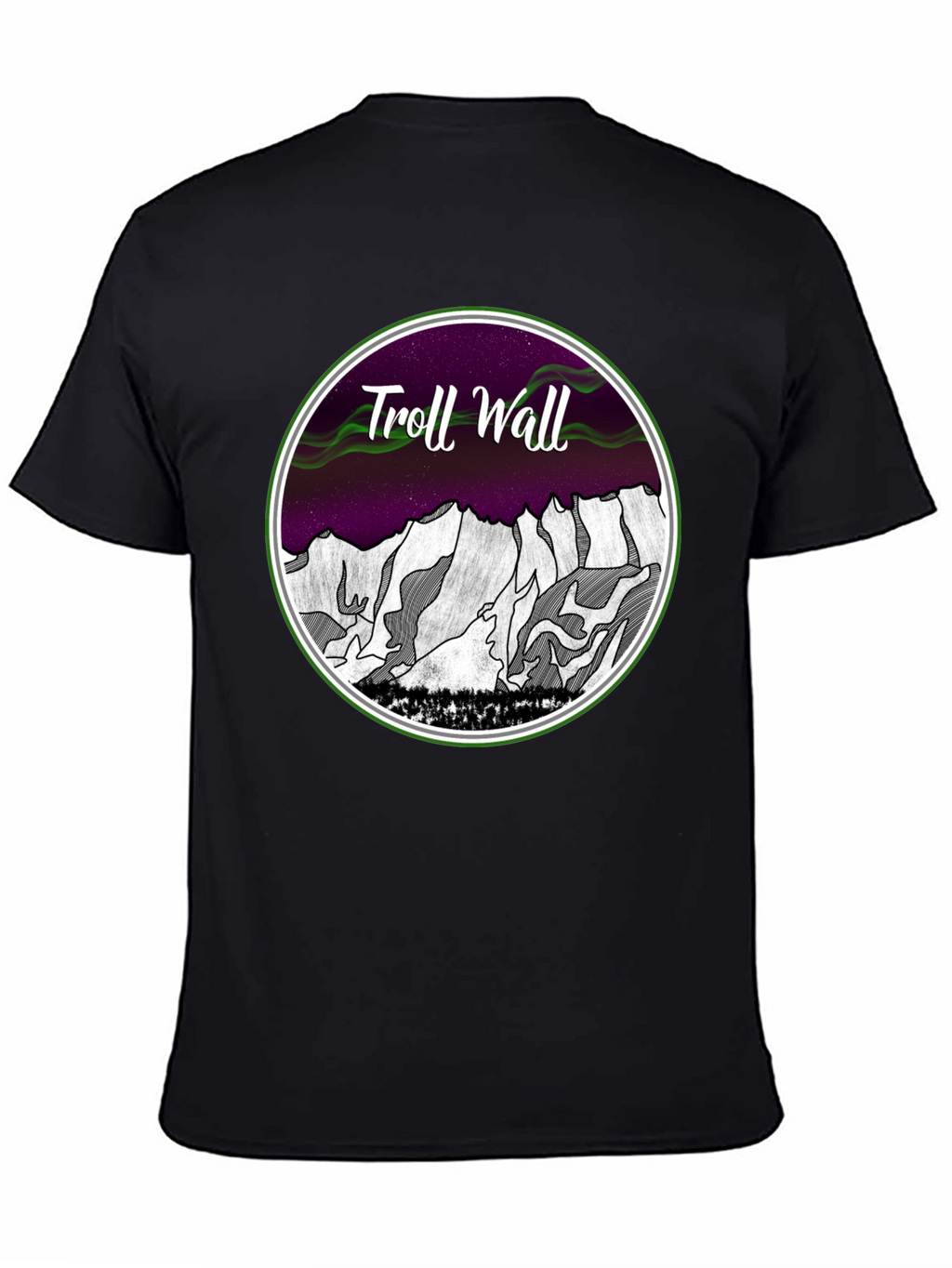 Camiseta Hombre Troll Wall Diseño Montaña