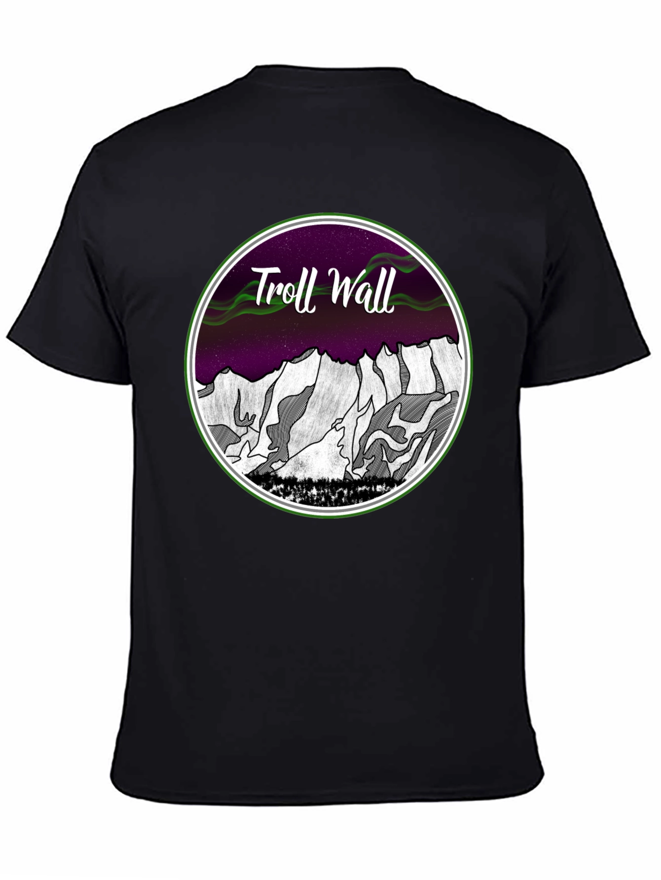 Camiseta Hombre Troll Wall Diseño Montaña
