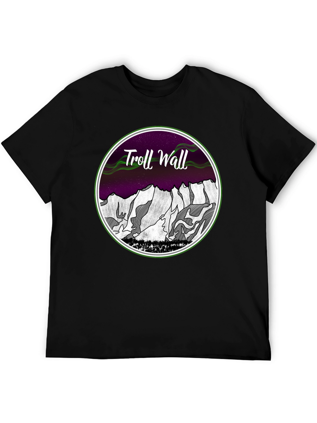 Camiseta Hombre Troll Wall Diseño Montaña