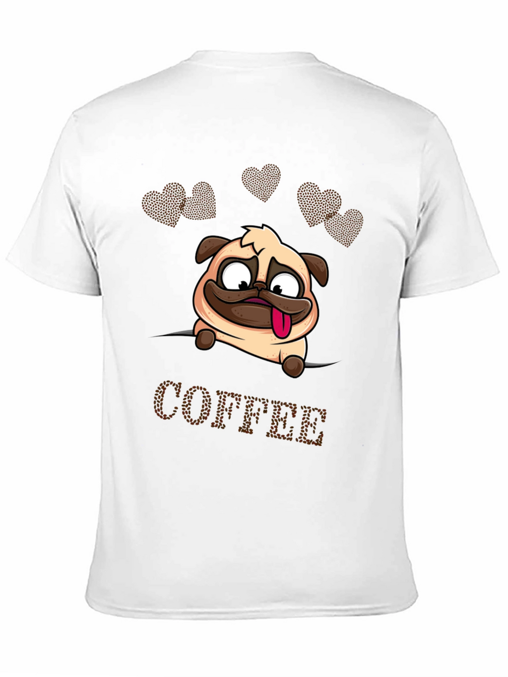 Camiseta Hombre Pug y Café
