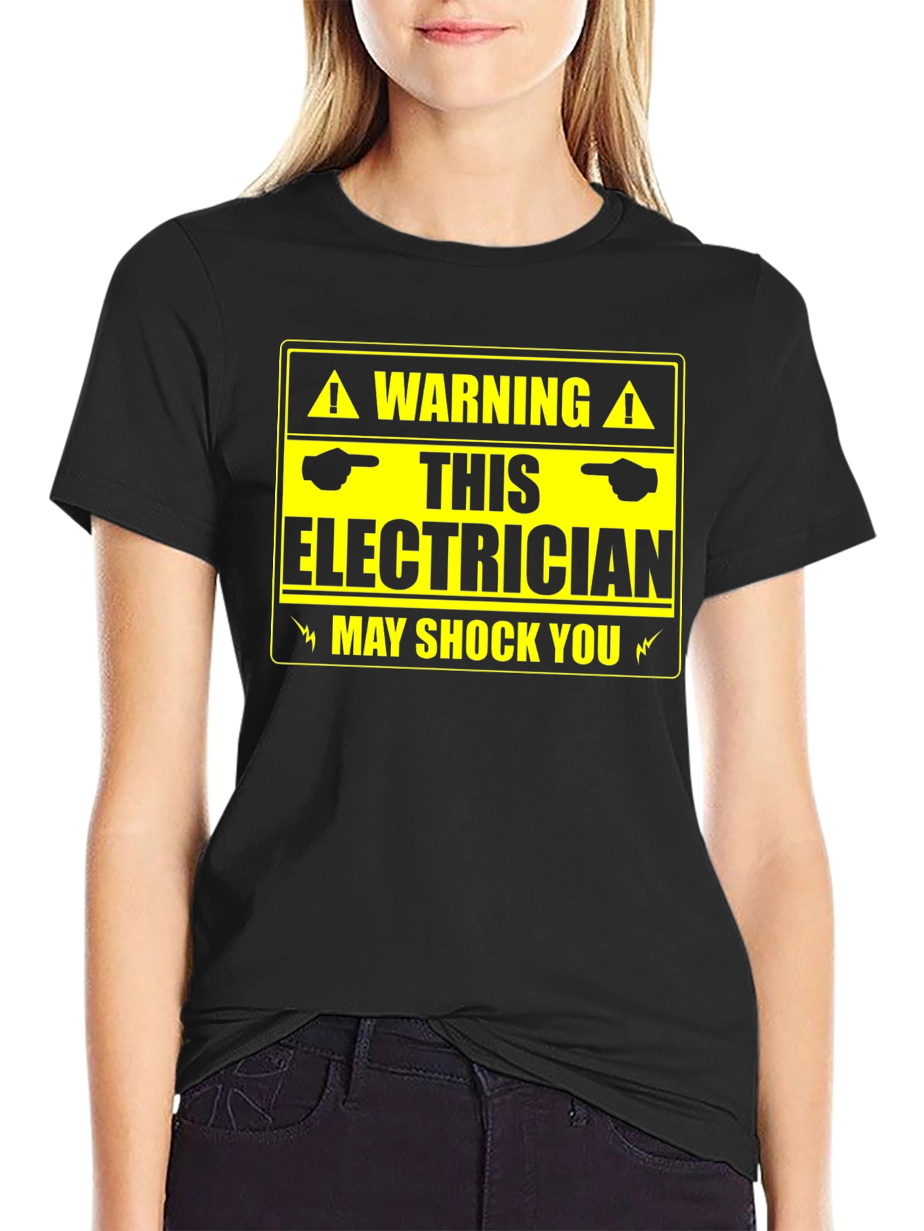 Camiseta de Advertencia: Electricista ¡Puede Darte un Choque!