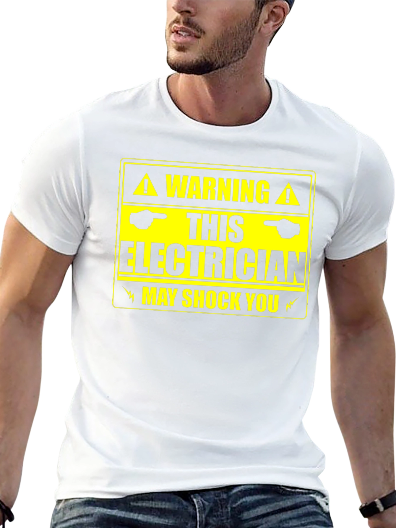 Camiseta de Advertencia: Electricista ¡Puede Darte un Choque!