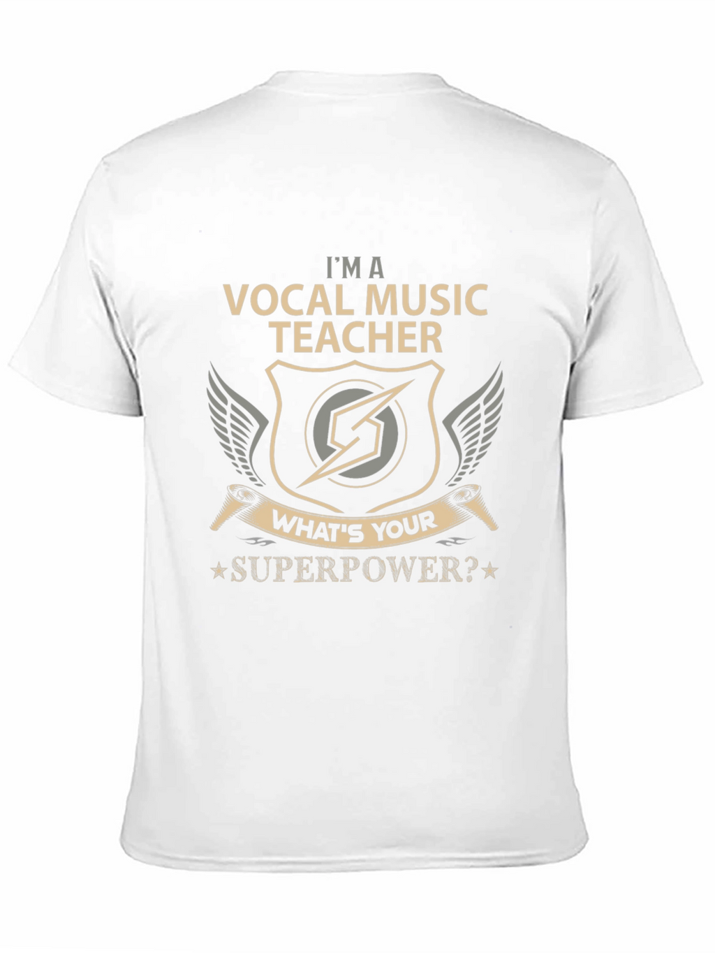 Camiseta Negra Vocal Music Teacher Superpower