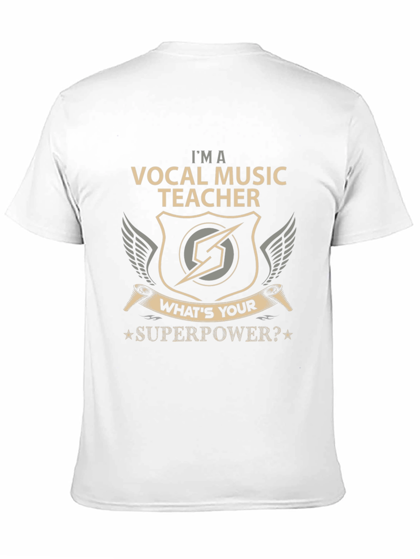 Camiseta Negra Vocal Music Teacher Superpower