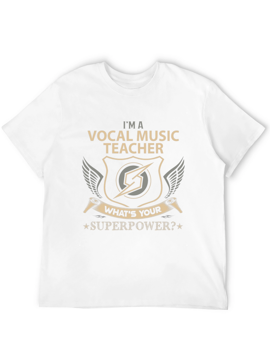 Camiseta Negra Vocal Music Teacher Superpower