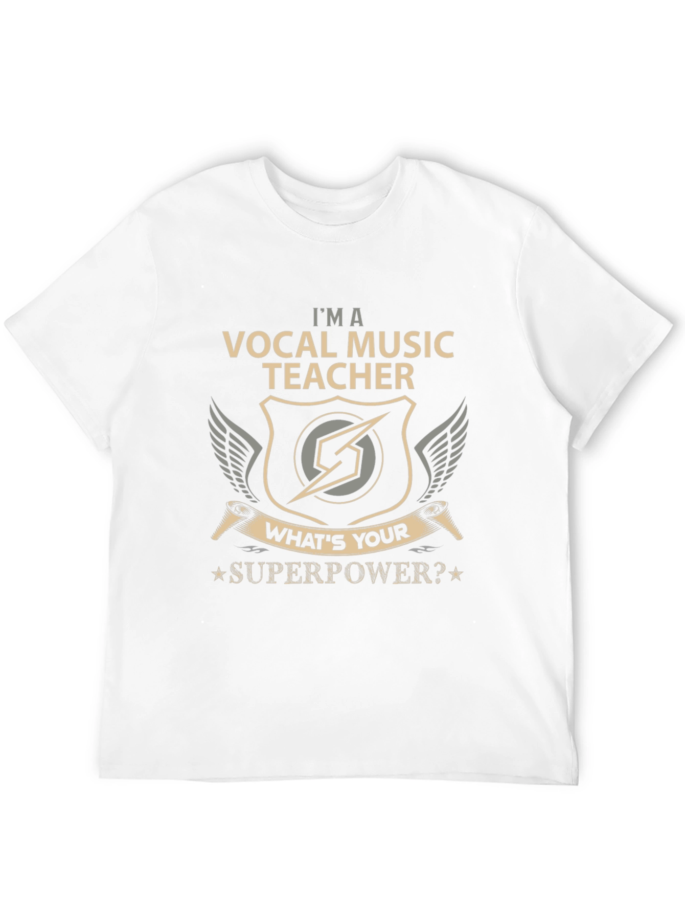 Camiseta Negra Vocal Music Teacher Superpower