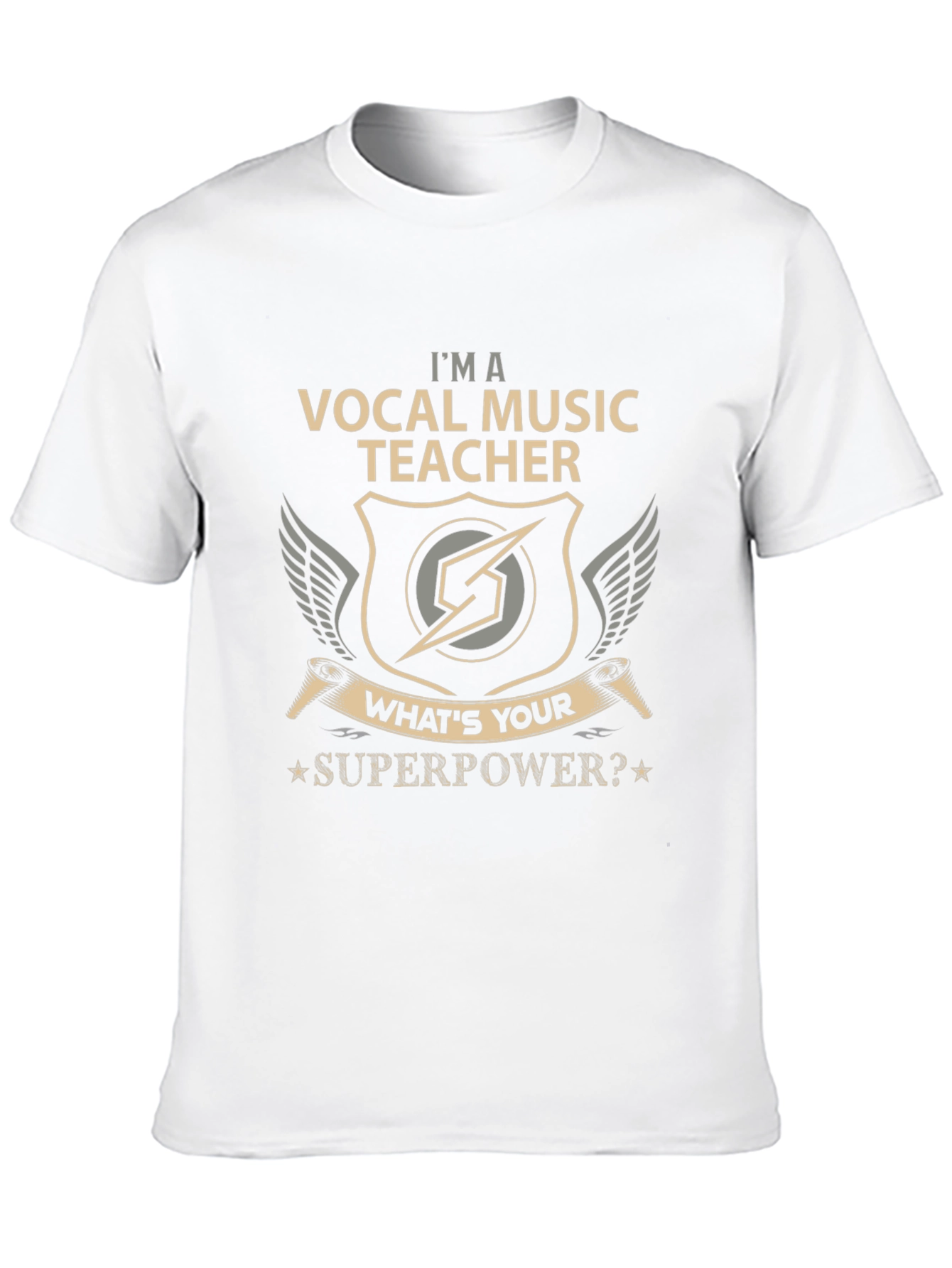 Camiseta Negra Vocal Music Teacher Superpower
