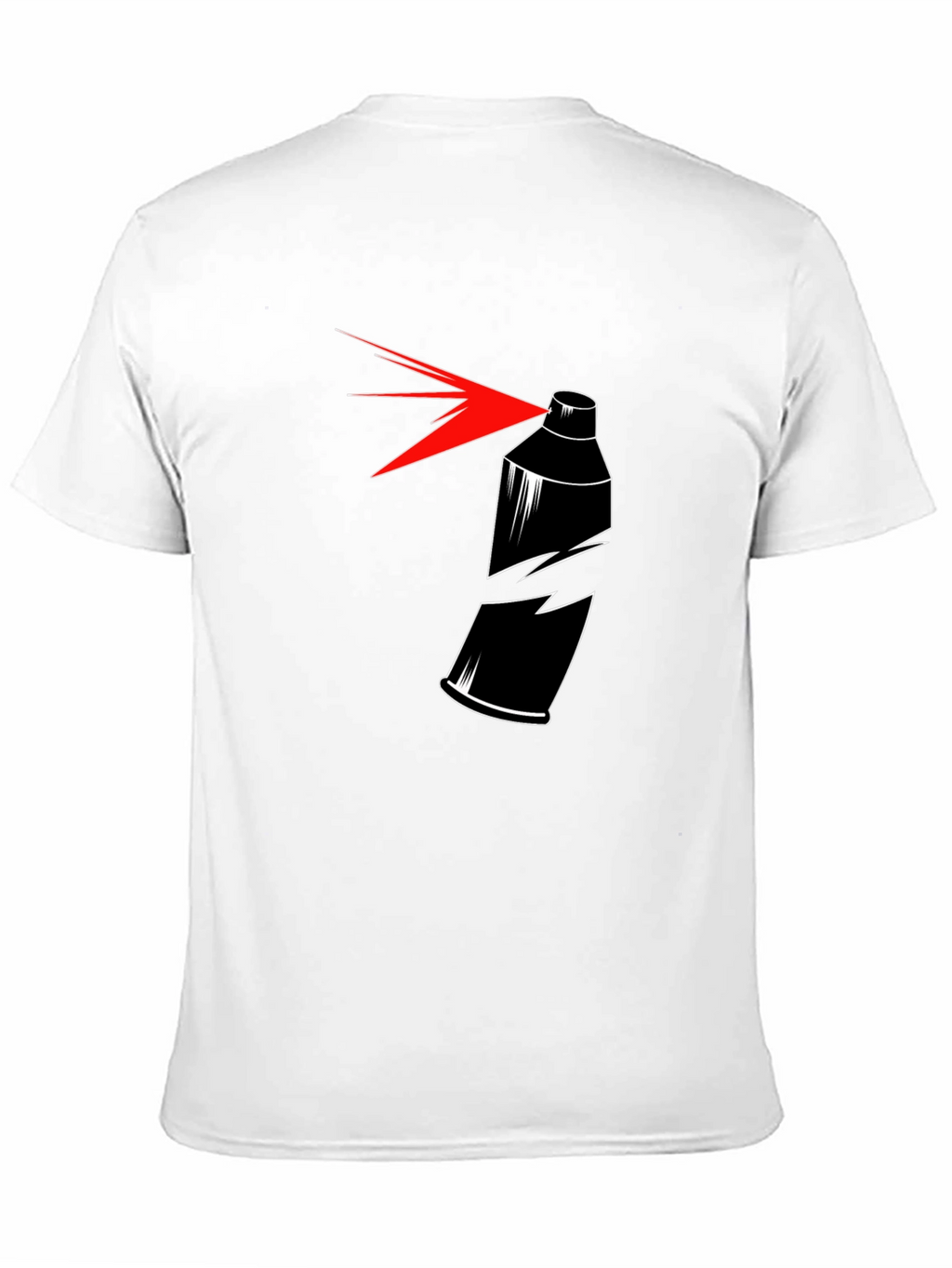 Camiseta Negra con Diseño de Aerosol Roto
