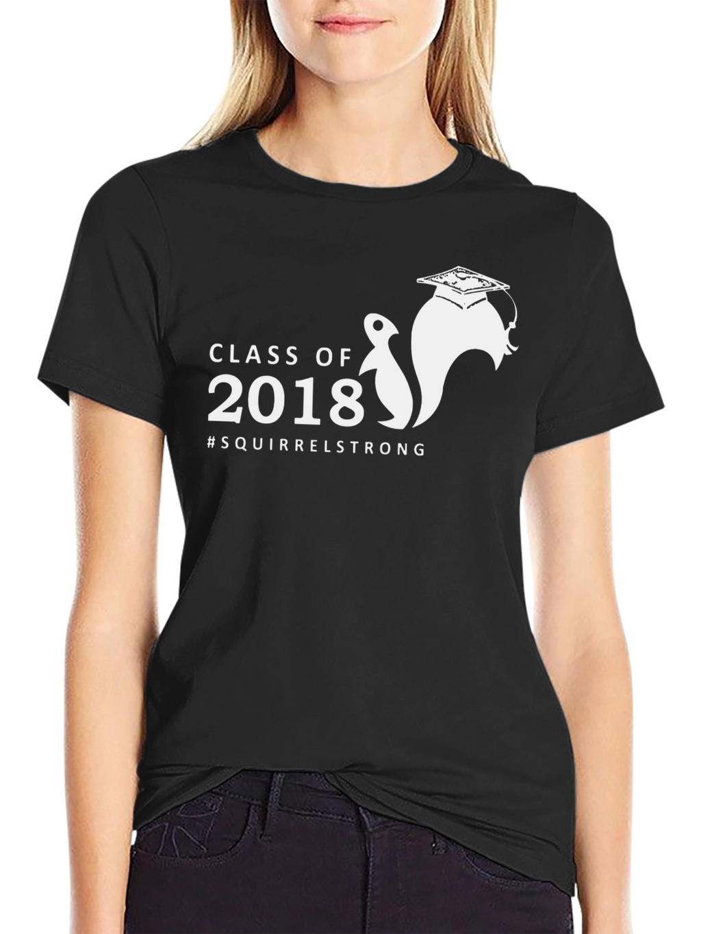 Camiseta Negra Clase de 2018 #SquirrelStrong