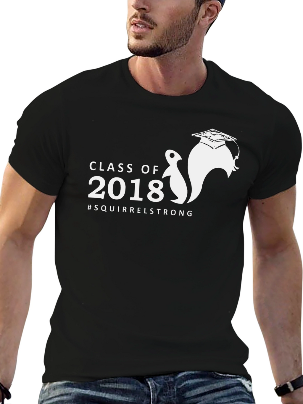 Camiseta Negra Clase de 2018 #SquirrelStrong