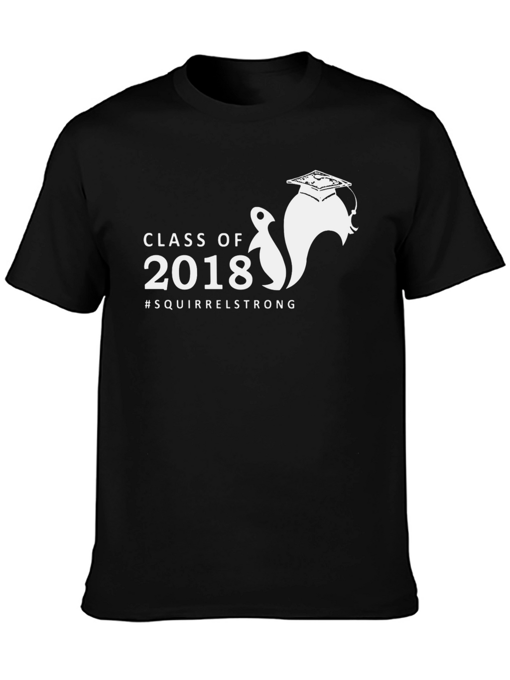 Camiseta Negra Clase de 2018 #SquirrelStrong