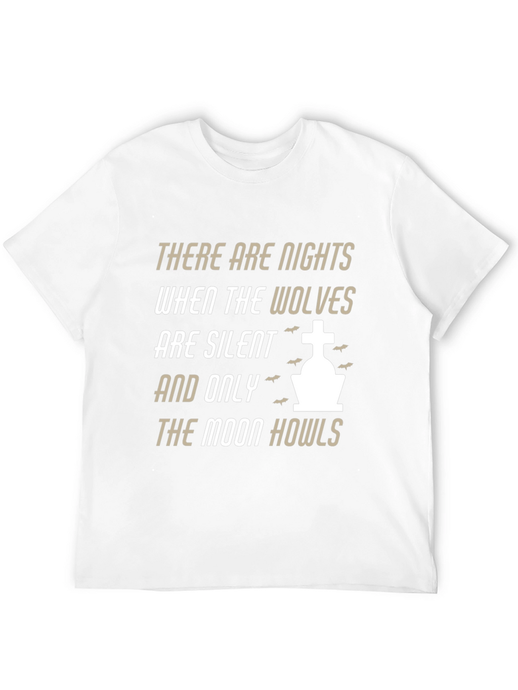 Camiseta Negra con Diseño de Luna Aullando