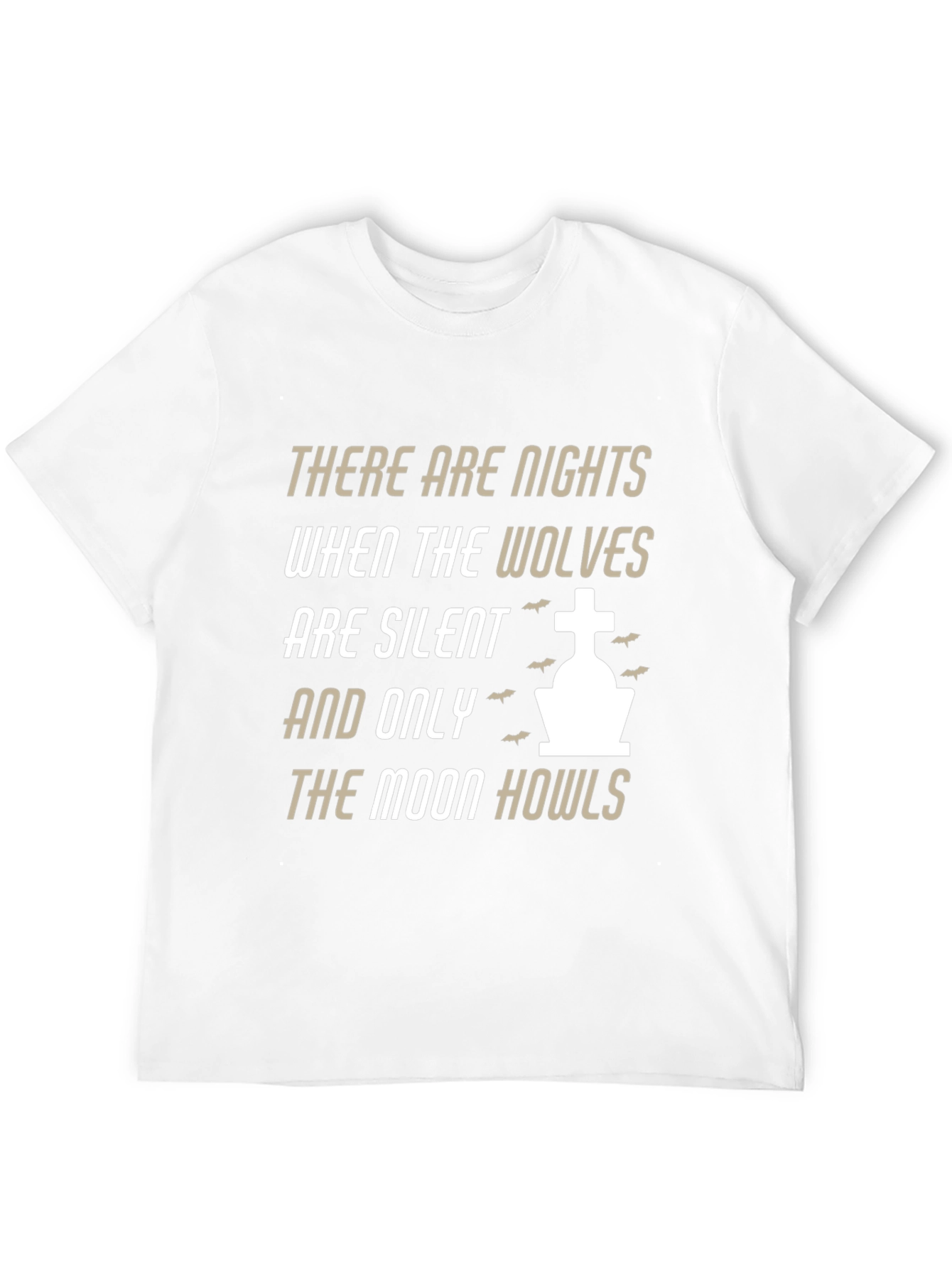 Camiseta Negra con Diseño de Luna Aullando