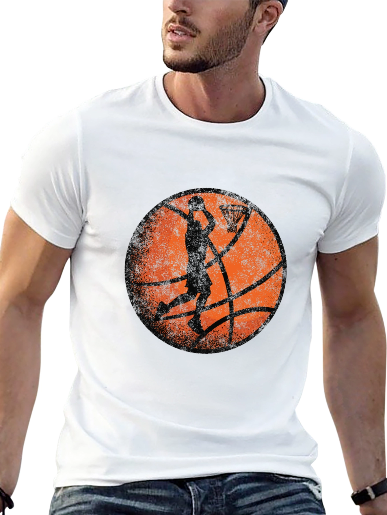 Camiseta Baloncesto Vintage Hombre - Estilo Urbano