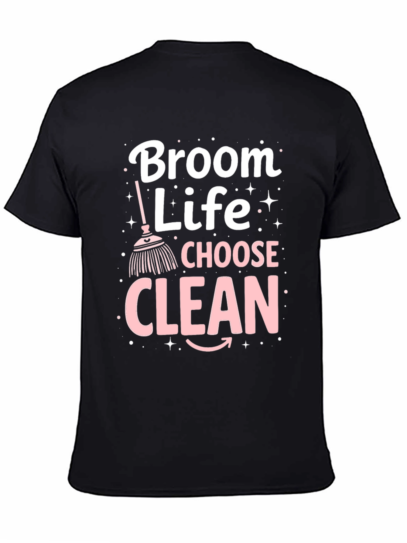 Camiseta Negra Broom Life Choose Clean