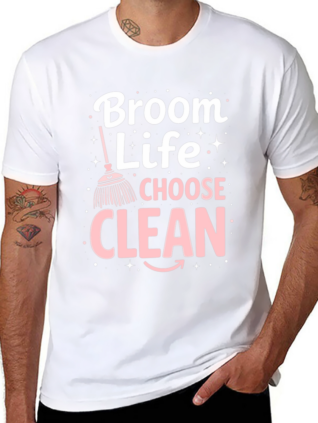 Camiseta Negra Broom Life Choose Clean
