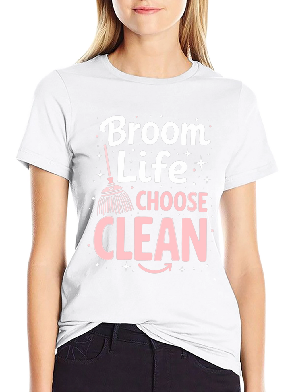 Camiseta Negra Broom Life Choose Clean