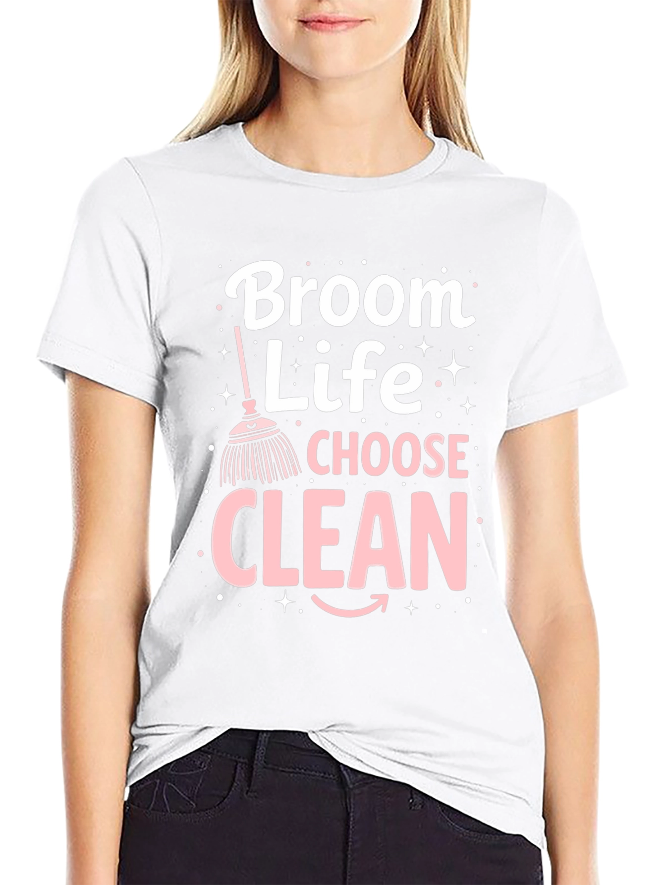 Camiseta Negra Broom Life Choose Clean