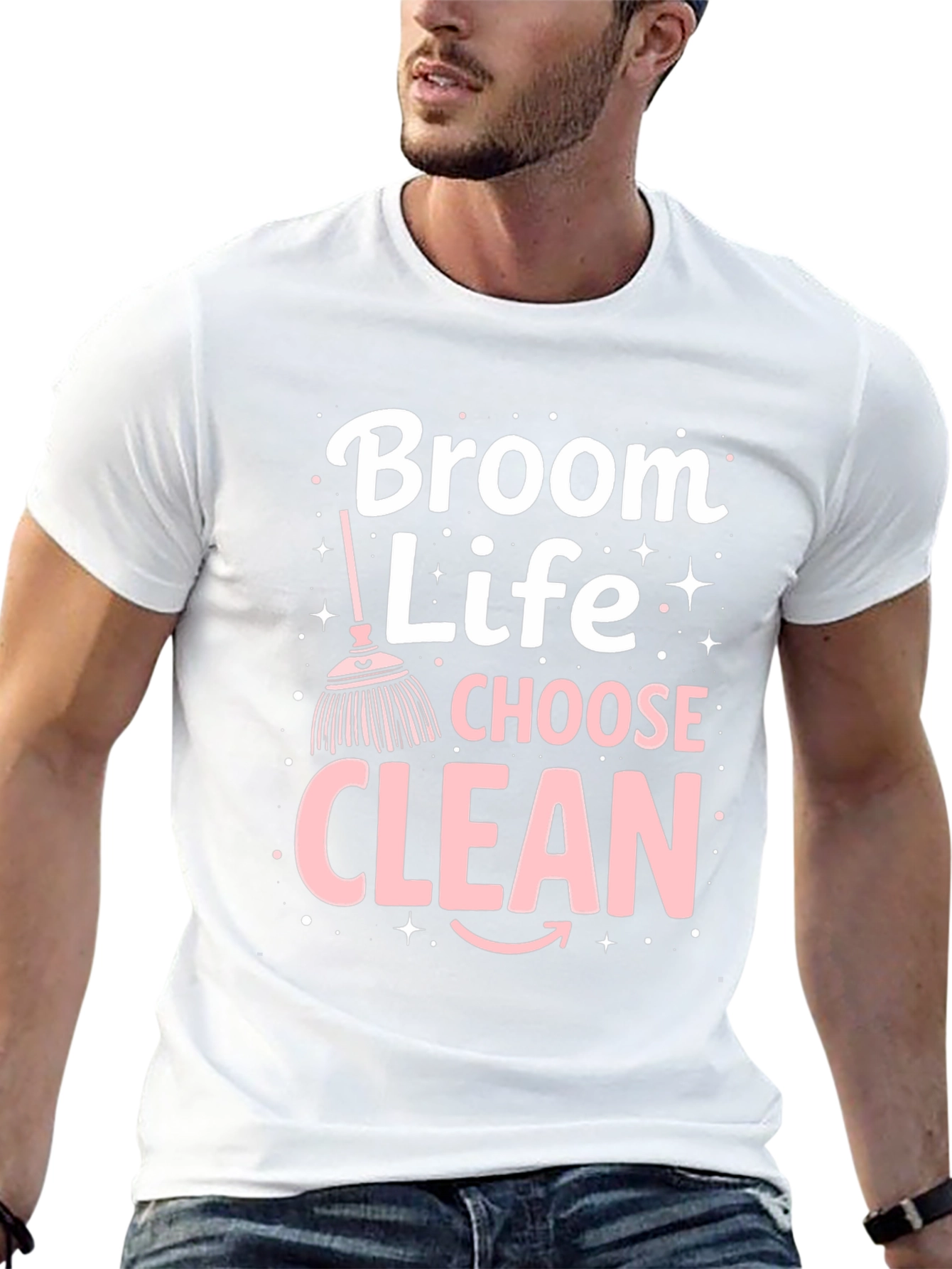 Camiseta Negra Broom Life Choose Clean