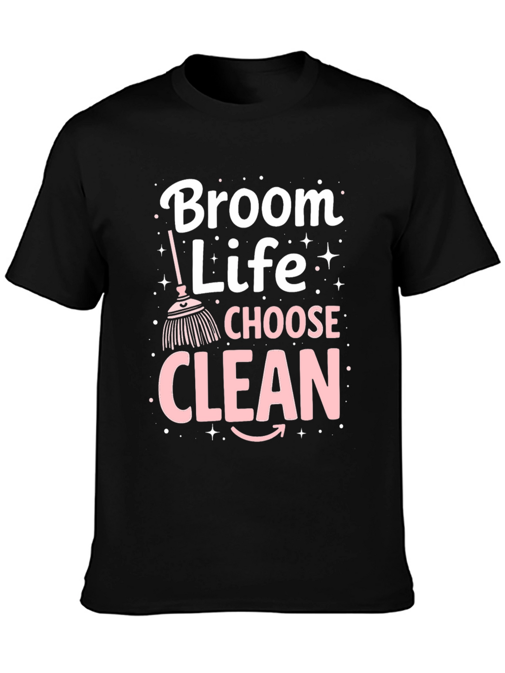 Camiseta Negra Broom Life Choose Clean