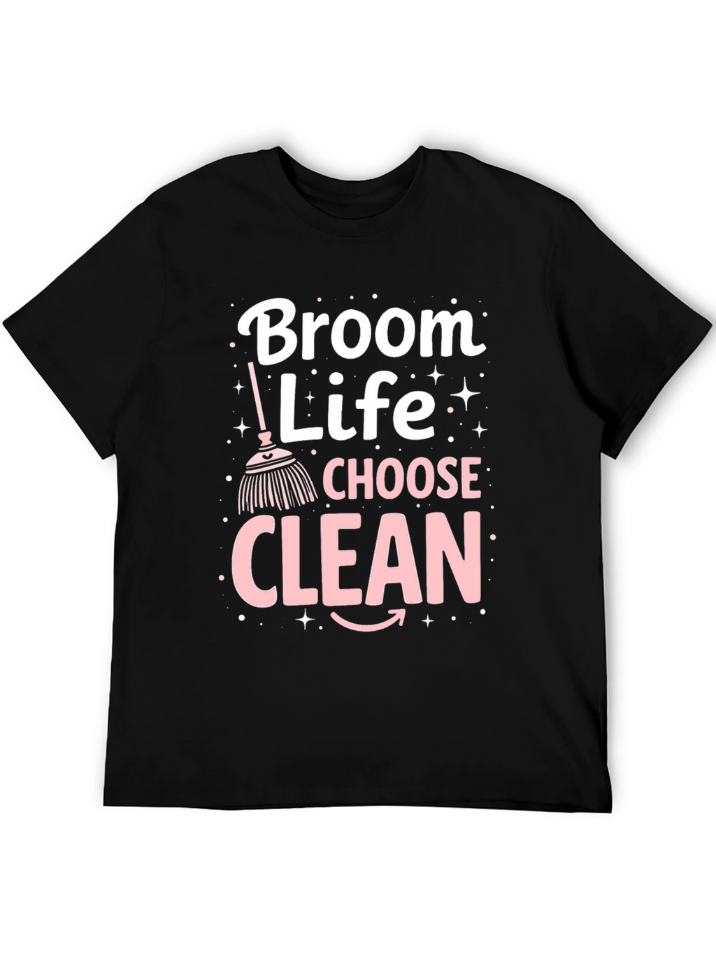 Camiseta Negra Broom Life Choose Clean