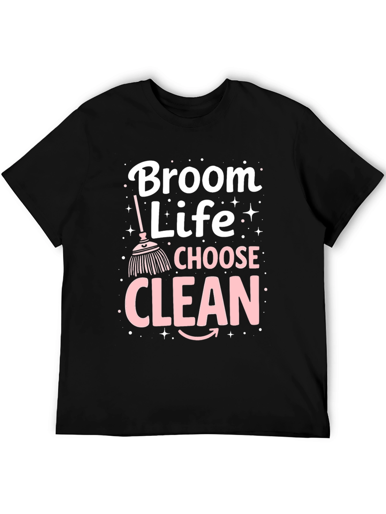 Camiseta Negra Broom Life Choose Clean