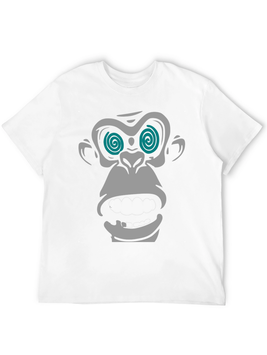 Camiseta Negra con Diseño de Mono Hipnótico