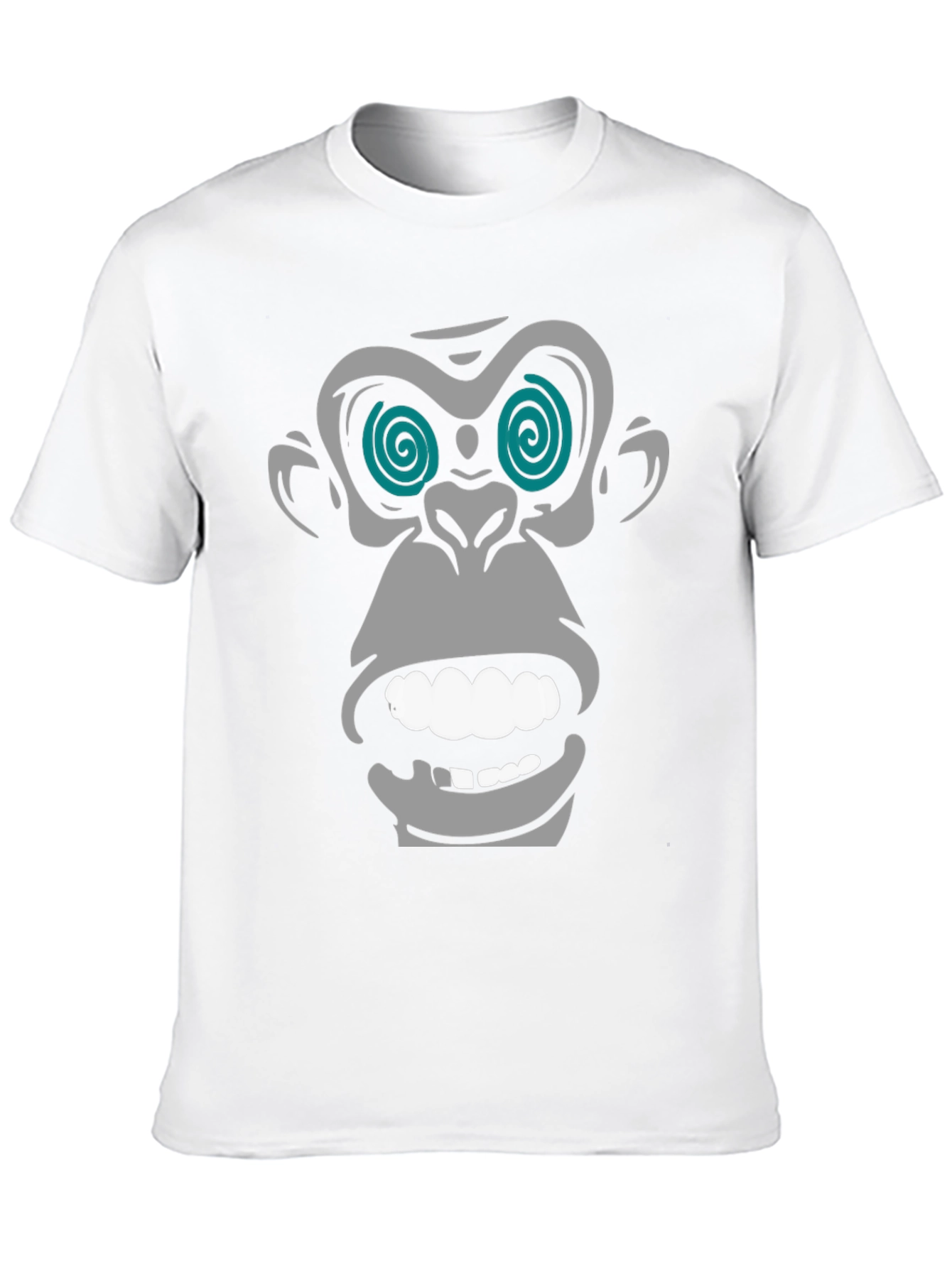 Camiseta Negra con Diseño de Mono Hipnótico