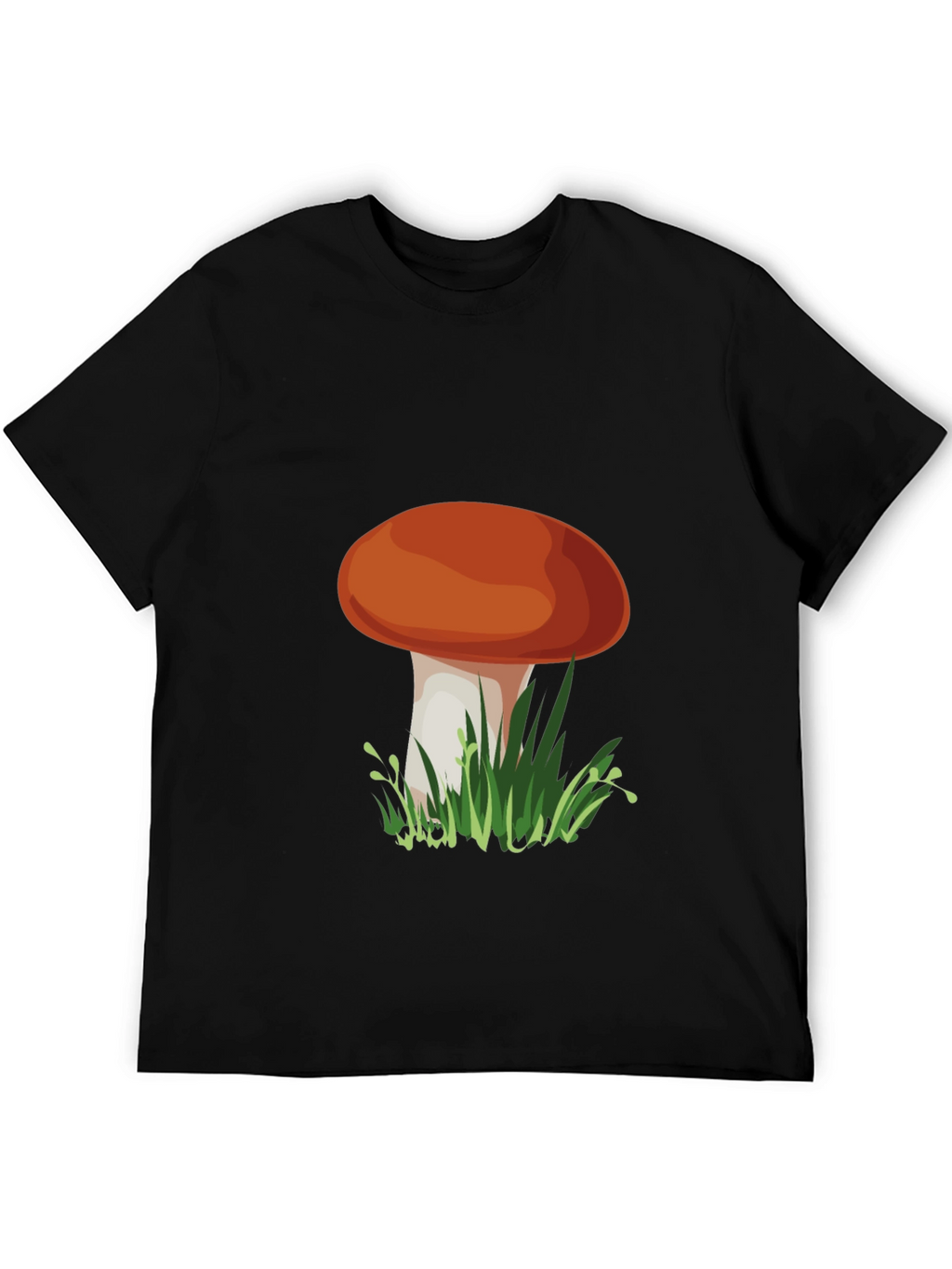 Camiseta Negra con Diseño de Hongo