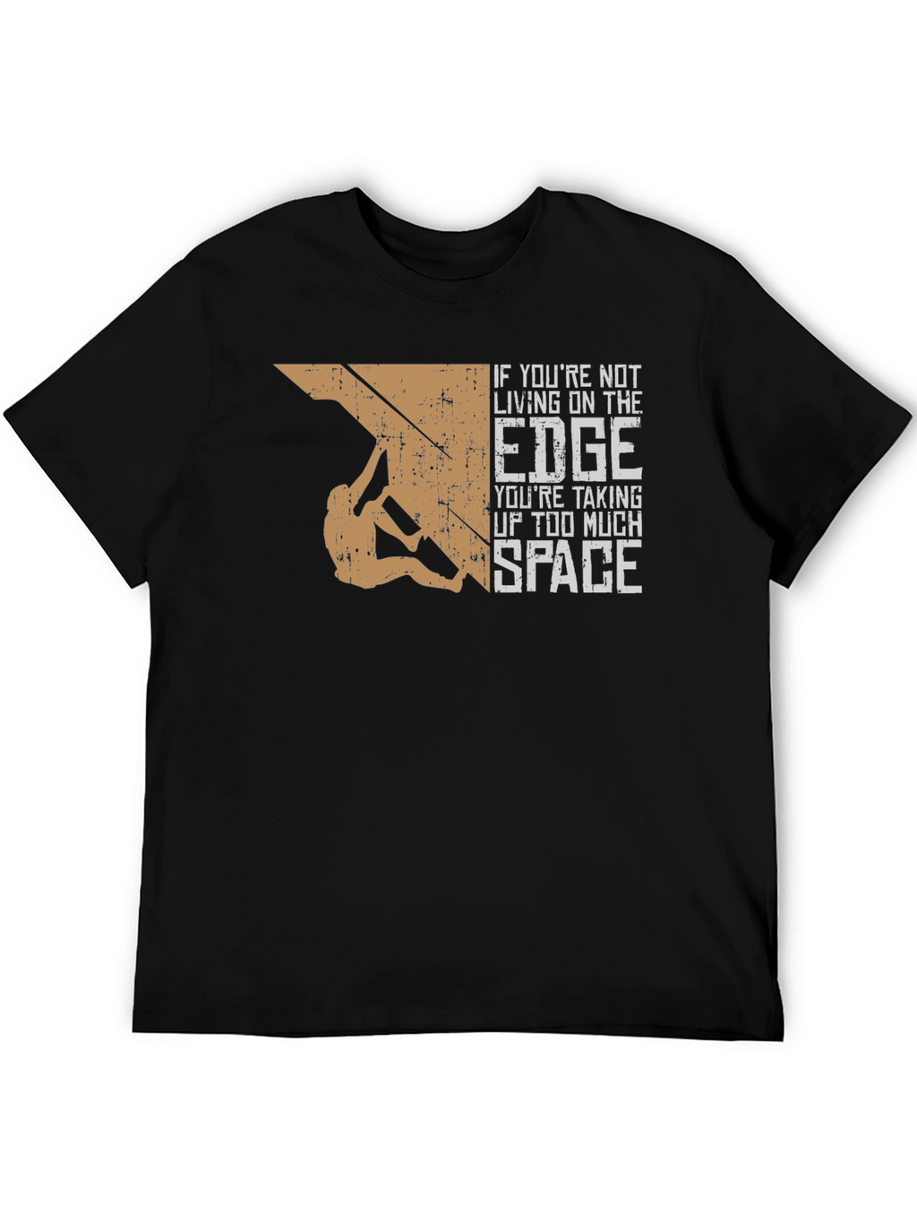 Camiseta Negra con Diseño de Escalada