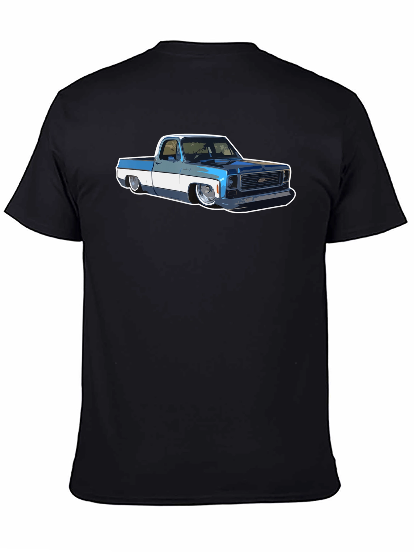 Camiseta Negra con Diseño de Camioneta Clásica