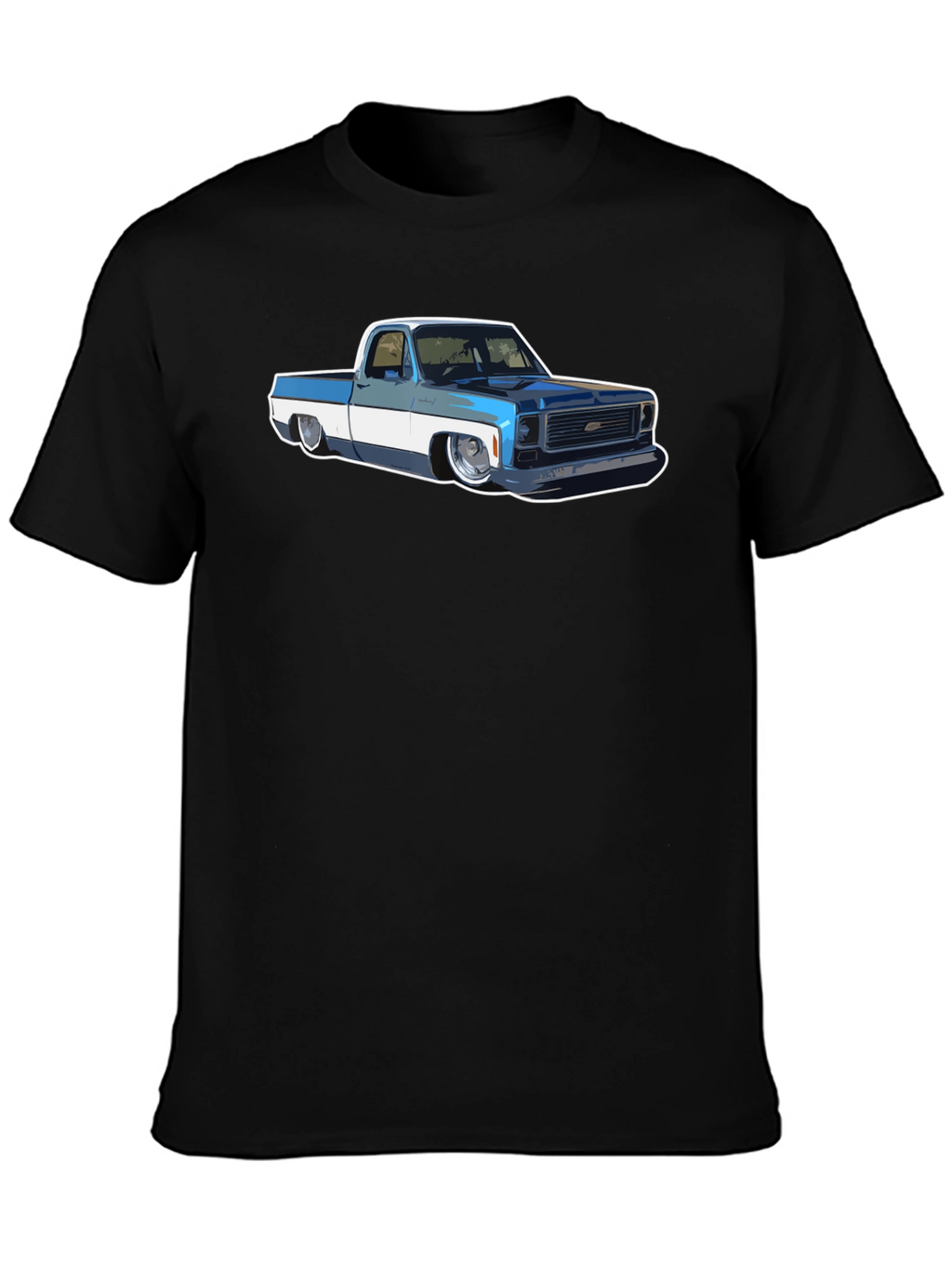 Camiseta Negra con Diseño de Camioneta Clásica