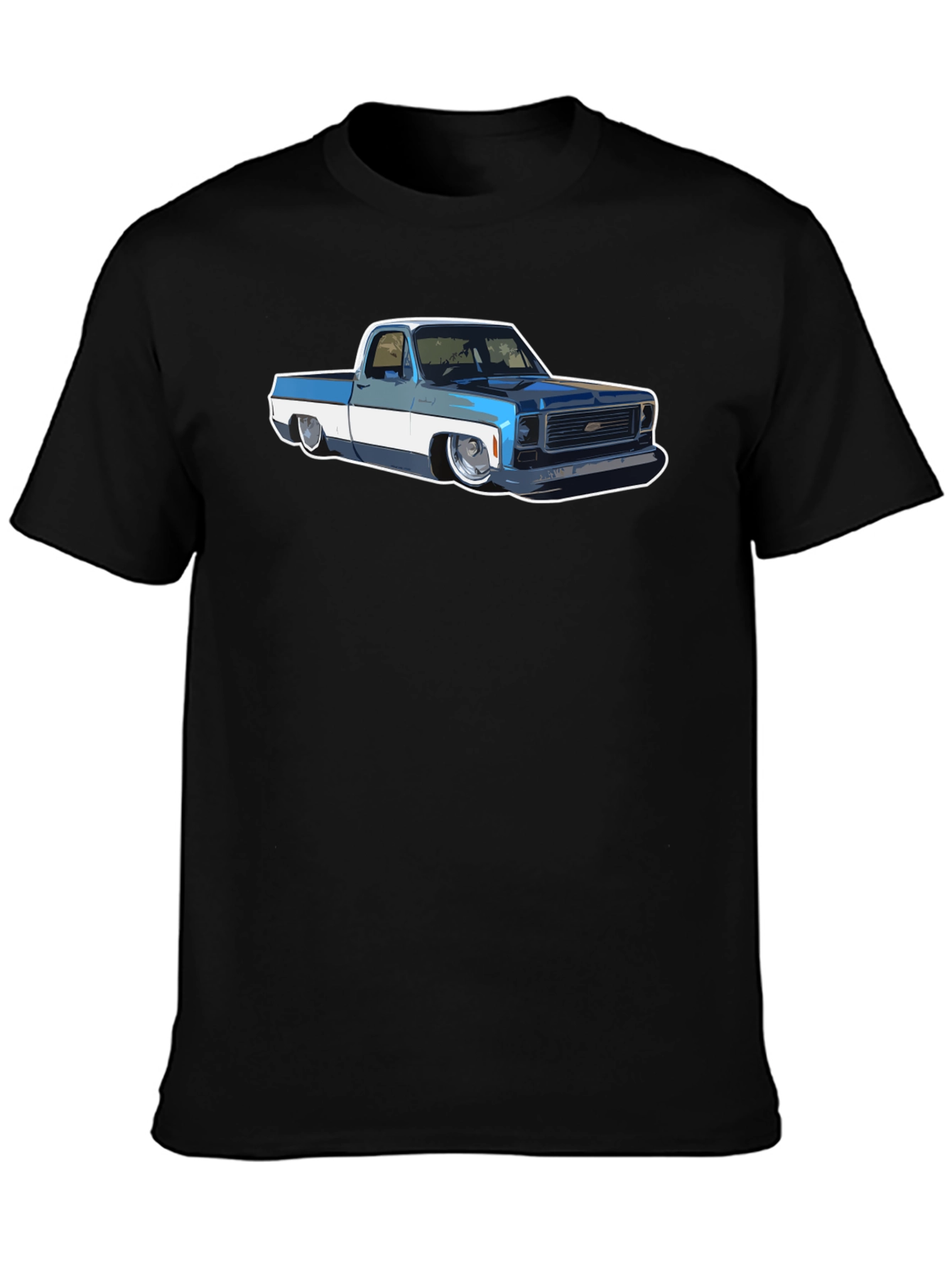 Camiseta Negra con Diseño de Camioneta Clásica