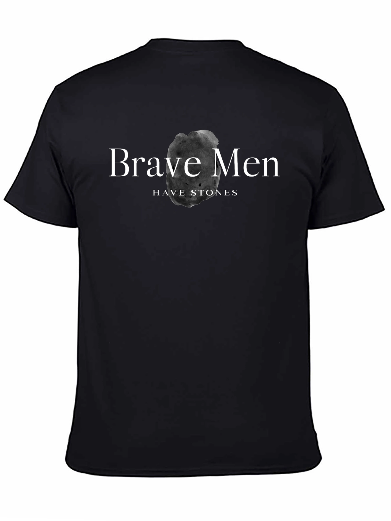 Camiseta Negra Brave Men Have Stones