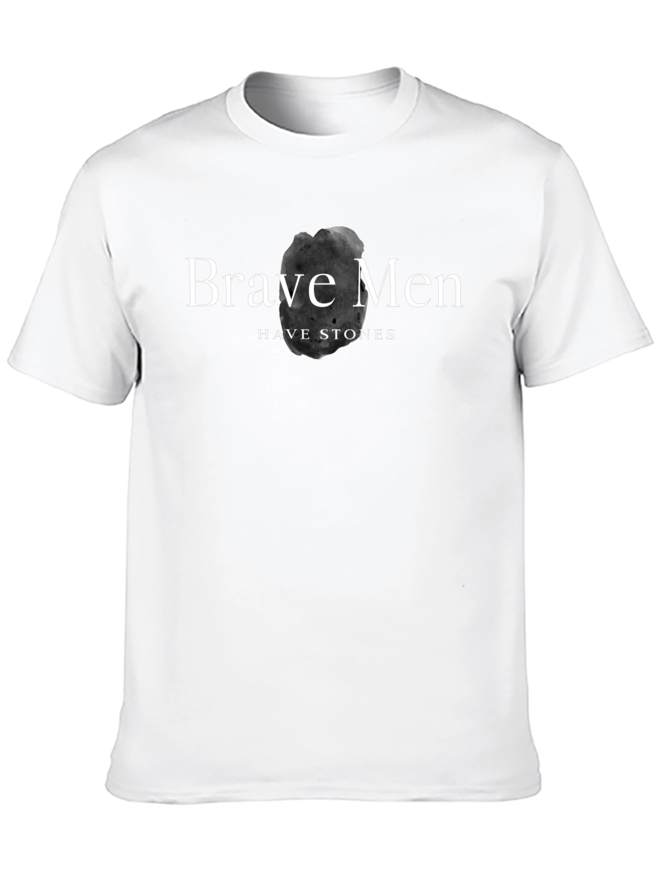Camiseta Negra Brave Men Have Stones
