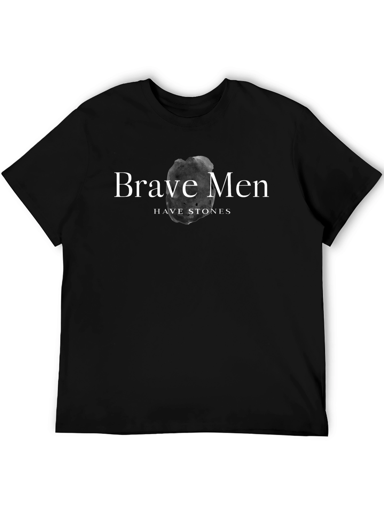 Camiseta Negra Brave Men Have Stones