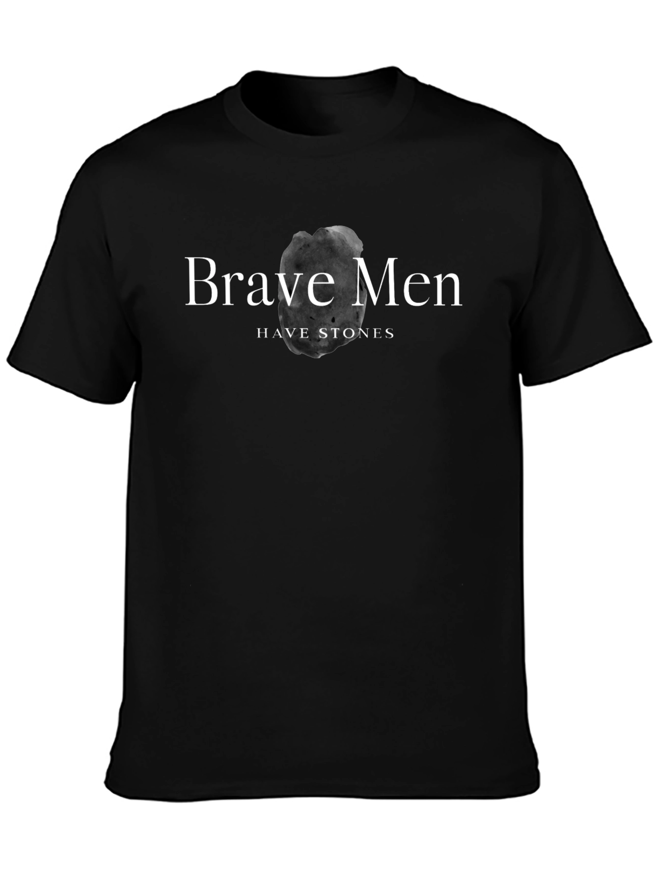 Camiseta Negra Brave Men Have Stones