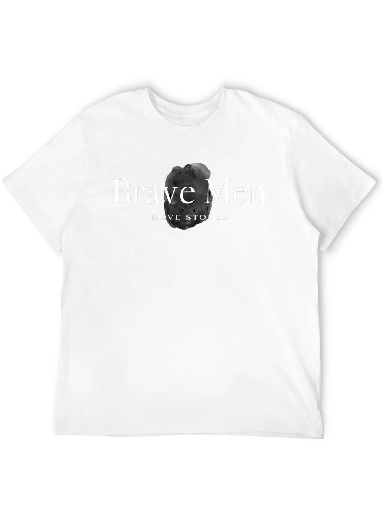 Camiseta Negra Brave Men Have Stones
