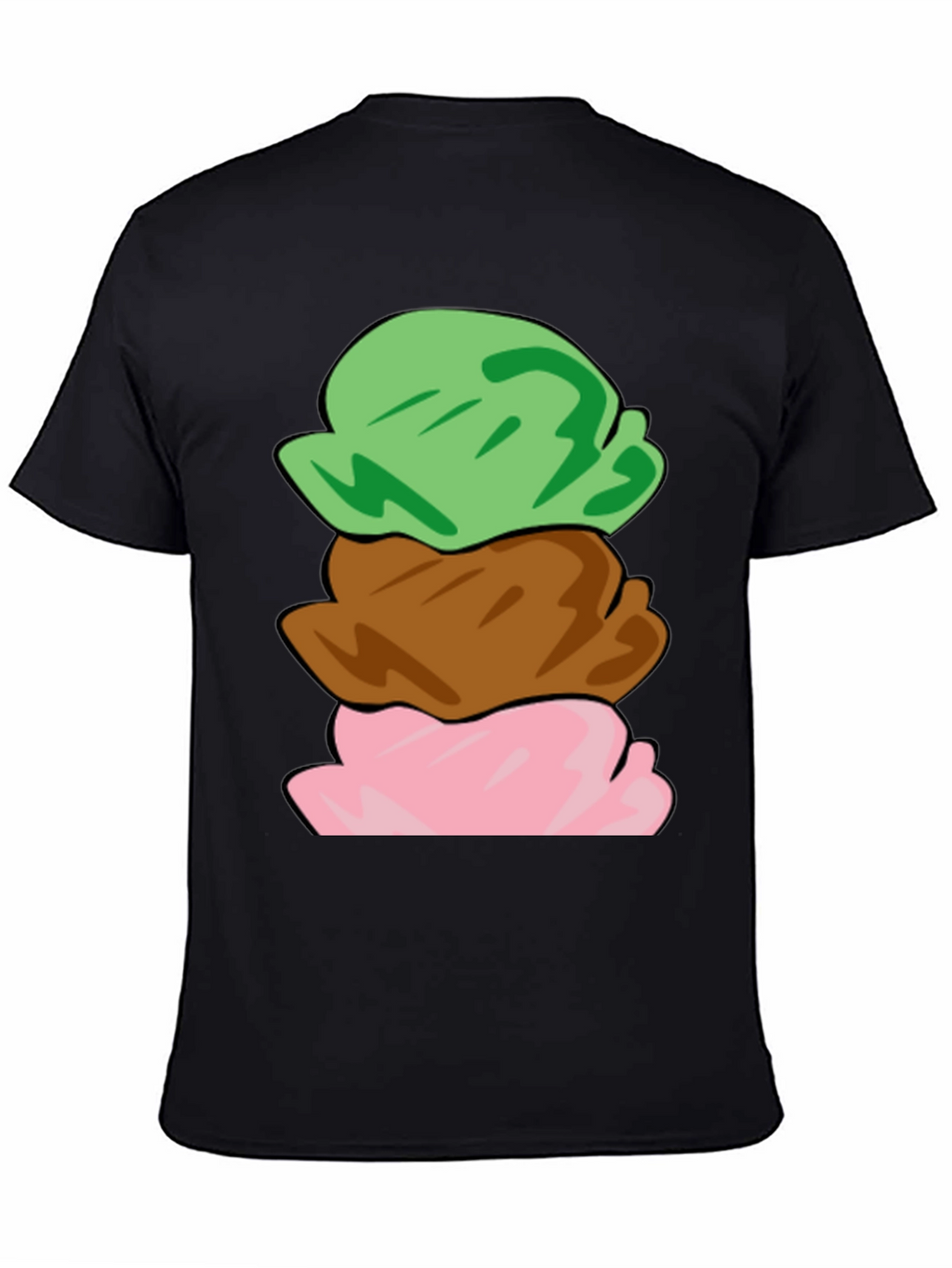 Camiseta Helado de Tres Bolas Divertida