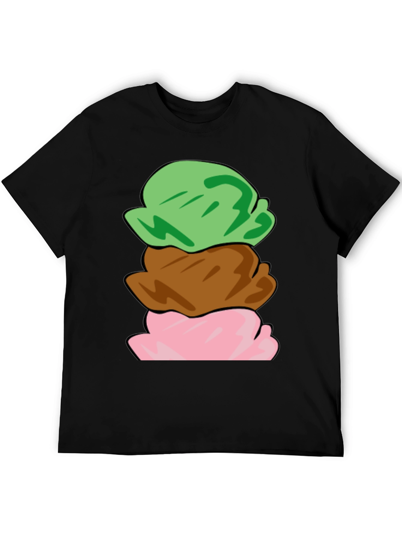 Camiseta Helado de Tres Bolas Divertida
